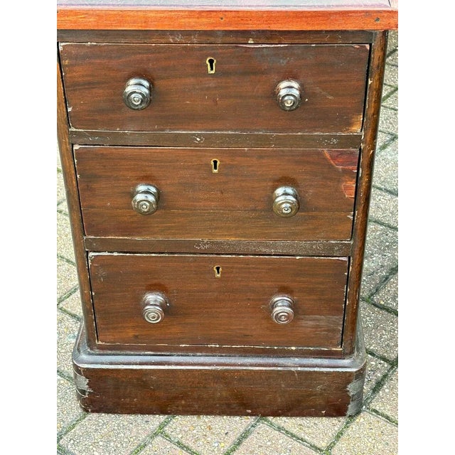 Wood Victorian Bedside Tables, Set of 2 For Sale - Image 7 of 11