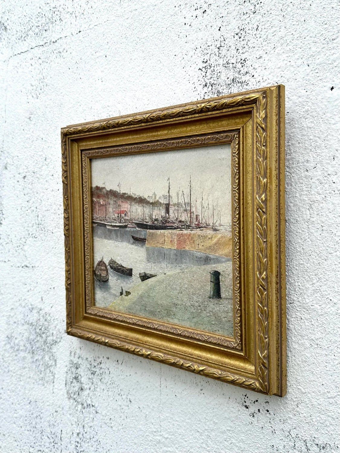 Vintage Boho Abstract Seascape Oil on Board — additional photo 5
