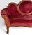 Victorian Antique Victorian Carved Walnut Triple Back Cranberry Velvet Settee For Sale - Image 3 of 18