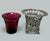 Glass Antique French Sterling Silver Vase Centerpiece Cranberry Glass Poss. Baccarat 19c For Sale - Image 7 of 9