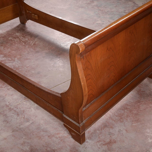 Vintage Empire Boat-Shaped Bed in Wood For Sale - Image 11 of 18