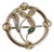 Art Nouveau Edwardian 9ct Yellow Gold Emerald Brooch, 1900s For Sale