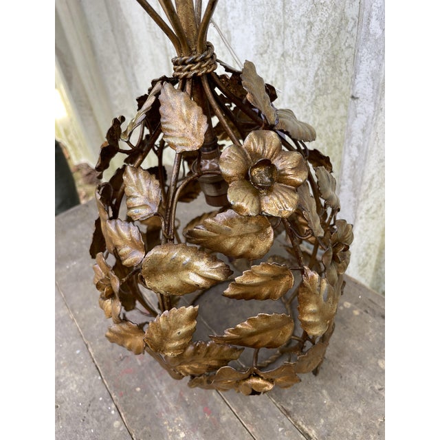 Brass Chandelier, 1950s For Sale - Image 6 of 15