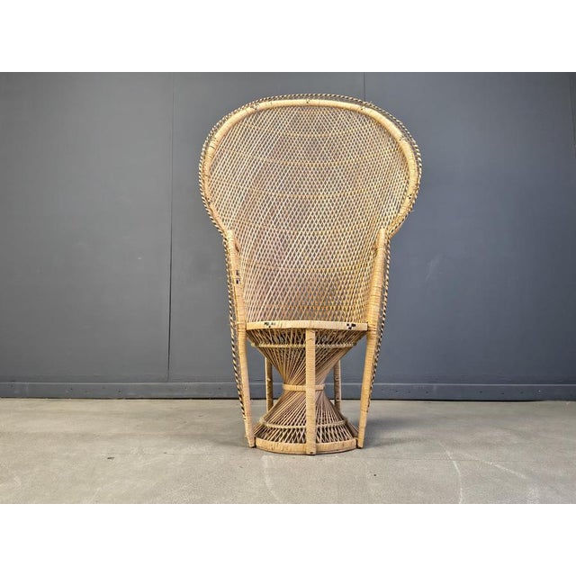 Vintage Wicker Peacock Chair, 1970s For Sale - Image 10 of 14