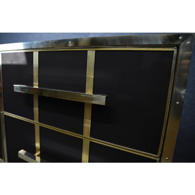 Contemporary Chest of Drawers with Black Murano Glass from Justfurnituress SRL For Sale - Image 3 of 6