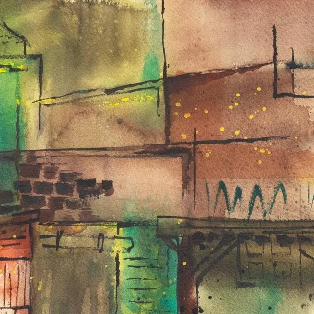 'Corporation Yard' by Muriel Backman; C. 1960, San Francisco Public Library For Sale In Monterey, CA - Image 6 of 9