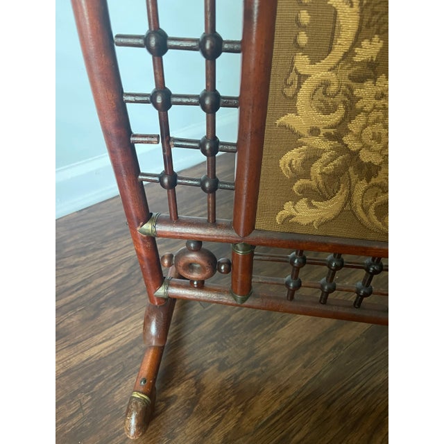 Late 19th Century Victorian Stick and Ball Fireplace Screen For Sale - Image 12 of 12