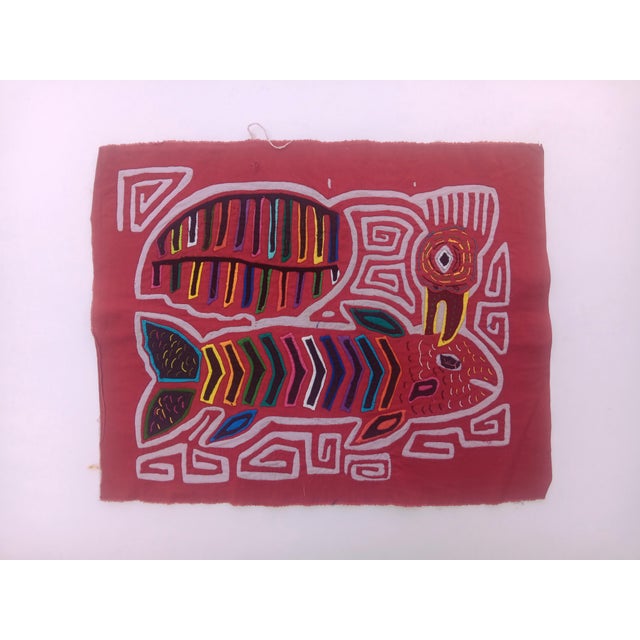 Mola Fabric by Cuna Indians from San Blas Island, Panama, 1970s For Sale - Image 3 of 3