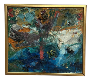 Ulf Eriksson, Abstract Composition, 1970s, Oil on Panel, Framed