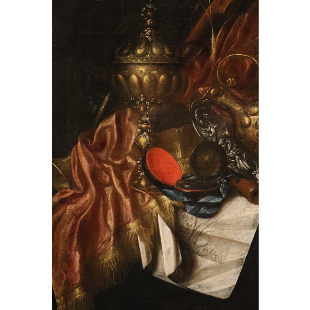 Franciscus Gysbrechts, Still Life Vanitas Gysbrechts, 17th Century, Oil Painting on Canvas, Framed For Sale - Image 12 of 15