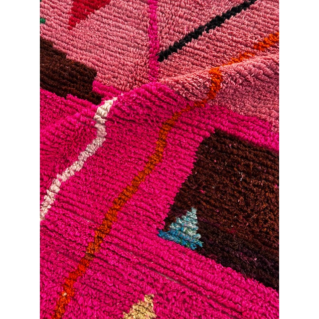 Colorful Moroccan Berber Rug – Handwoven Boujad Wool Carpet For Sale - Image 10 of 11