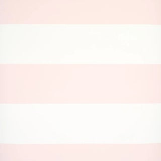 Sample - Schumacher Baxter Stripe Wallpaper in Blush For Sale