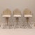 Vintage French Style Wrought Iron Indoor/Outdoor Swivel Barstools W/Cream Coating, Lattice Back and a Beautiful Silky Cream Upholstered Seat, 3 Pieces For Sale - Image 16 of 16