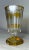 Antique Handmade Engraved German Yellow Cut to Clear Glass Vase Cup Chalice For Sale - Image 4 of 12