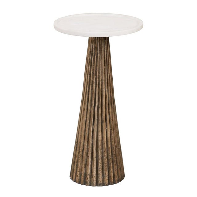 Contemporary Fluted Cone Side Table For Sale - Image 3 of 3