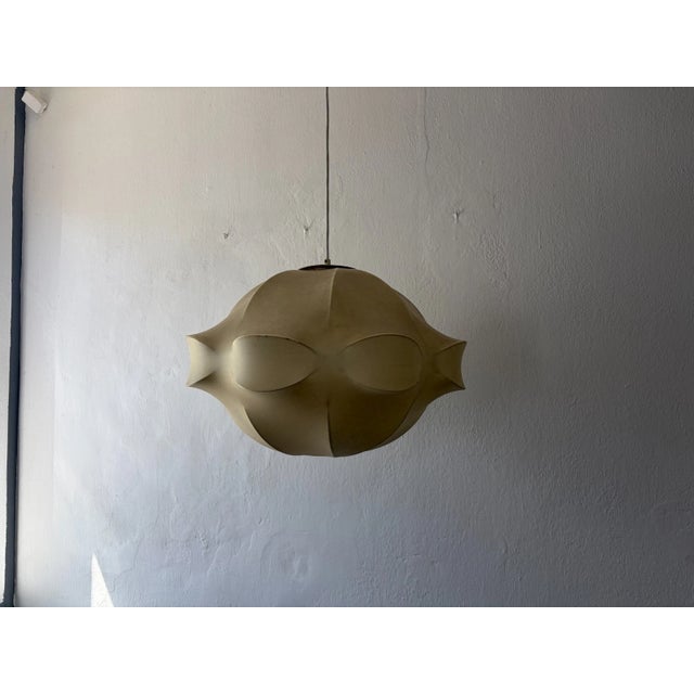 Huge Rare Cocoon Mid Century Modern Pendant Chandelier Flos Castiglioni Resin For Sale - Image 11 of 12