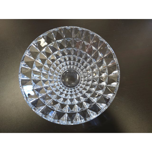 Late 20th Century Pyramid Crystal Bowl For Sale - Image 4 of 5