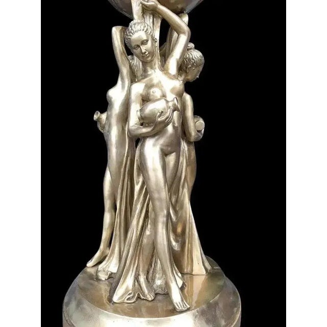 Gold 20th Century Gilt Bronze the World Is Yours Statue For Sale - Image 8 of 9