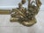 Metal Vintage 3 Piece Gold Gilt French Regency Fireplace Sender Set For Sale - Image 7 of 11