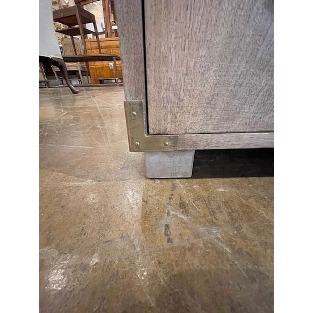 Pair of Vintage Bleached Mahogany Campaign Chests For Sale - Image 4 of 6