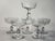 Set of 6 Crystal Champagne Coupes with Etched Wheat Pattern — 20th Century Set of six hand-blown crystal coupes on stepped...