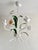 Italian White Tole Daisy 3-Light Chandelier, 1970s For Sale - Image 13 of 18