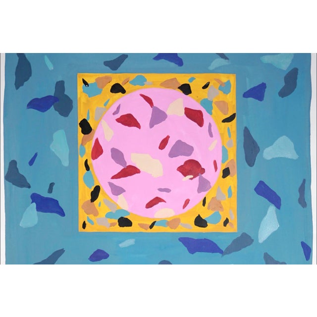 2020s 2022 "Terrazzo Dinner Table" Abstract Acrylic Painting by Natalia Roman For Sale - Image 5 of 9