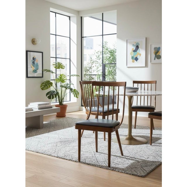 1950s Lawrence Peabody Mid-Century Walnut Spindle-Back Dining Chair, Richardson Brothers (Model a 336-55) For Sale - Image 10 of 10