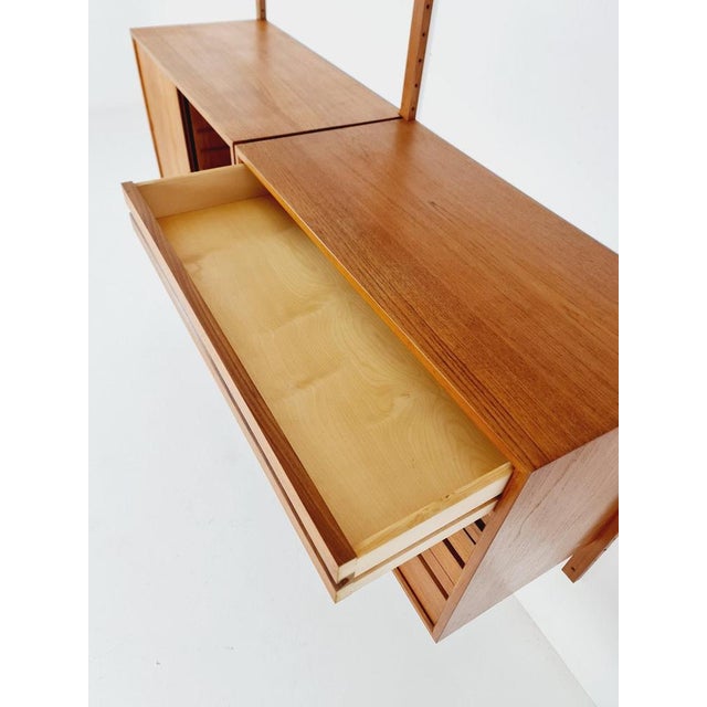 Mid-Century Danish Teak Wall Unit by Poul Cadovius for Cado, 1960s For Sale - Image 9 of 11