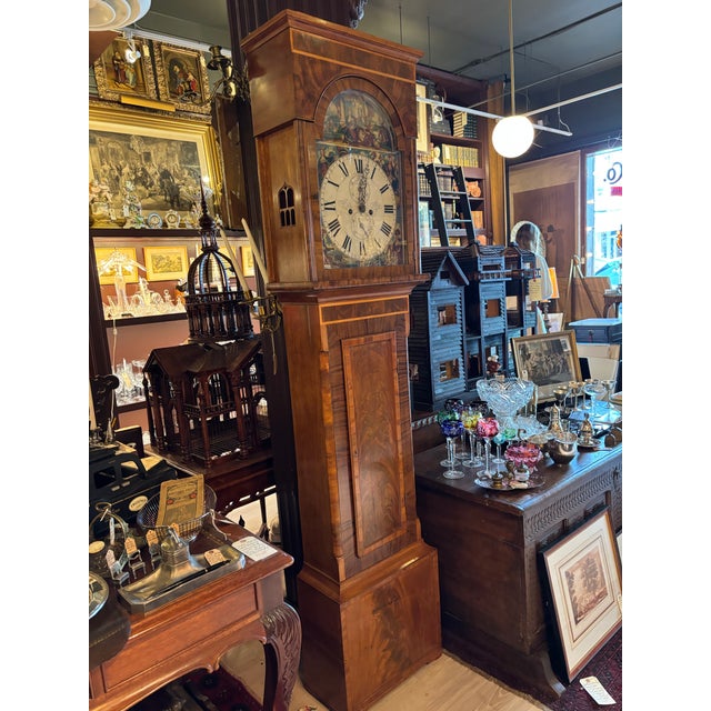 Stunning 19th-century Scottish mahogany longcase or grandfather clock, circa 1860, signed David Wilson, Stewarton on the...