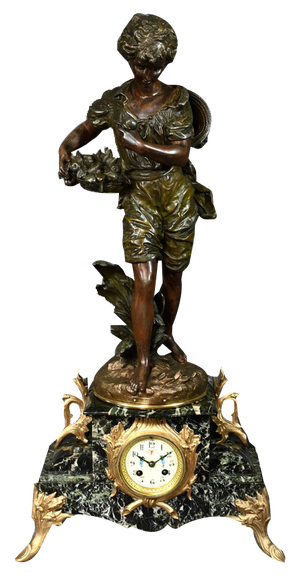 Pendulum in Regulate and Marble by A. Moreau, 1890s