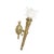 Brass Pair of Neoclassical Antique Brass Torch Form Sconces With Frosted Glass Shades For Sale - Image 8 of 14