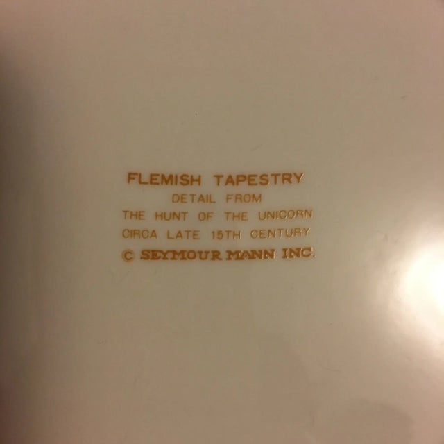 Ceramic 1970s Mid-Century Modern Seymour Mann "Hunt of the Unicorn" Salad Plates - Set of 8 For Sale - Image 7 of 8