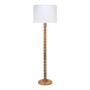 Jamie Young Barley Twist Floor Lamp in Mango Wood
