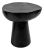 Black Lacquer Stump Organic Modern End Table For Sale