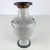 Chinese Vintage Brass Enamel Chinese Cloisonné Vase Floral Blue Flowers Scroll Design For Sale - Image 3 of 9