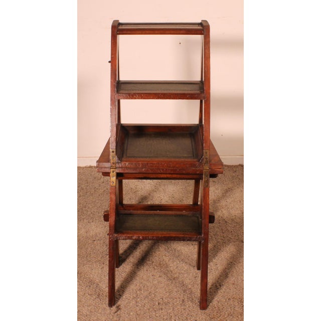 Antique Wooden Library Stepladder For Sale - Image 13 of 14