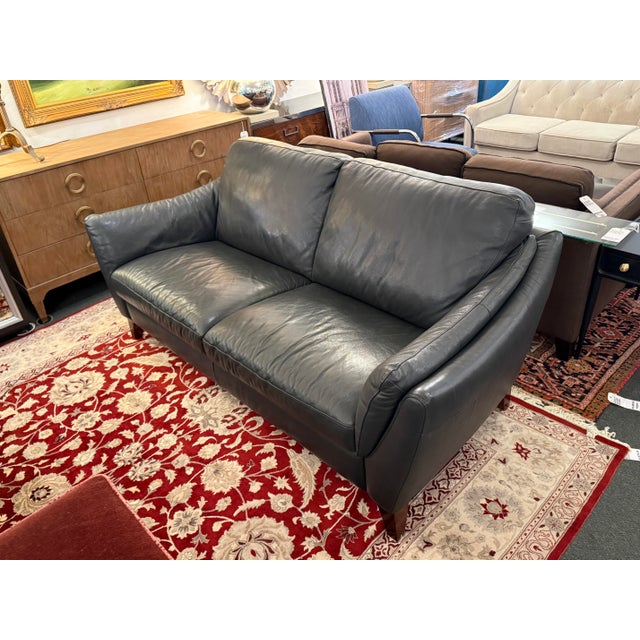 Italian Natuzzi Editions Greccio Leather Sofa For Sale - Image 3 of 12