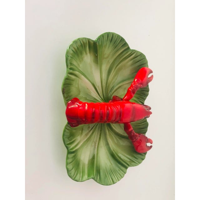 1950s Midcentury Brad Keeler California Pottery 2 Section Divided Lobster Dish /Tray For Sale - Image 5 of 8