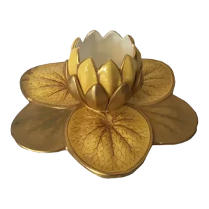 Antique 19th Century Royal Worcester Aesthetic Movement Lily Pad Leaf & Flower Vase