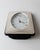 Silver Vintage Silver Plated Desk Clock with Rectangular Case with Oval Clock Face by Del Conte Italy, 1960s For Sale - Image 8 of 12