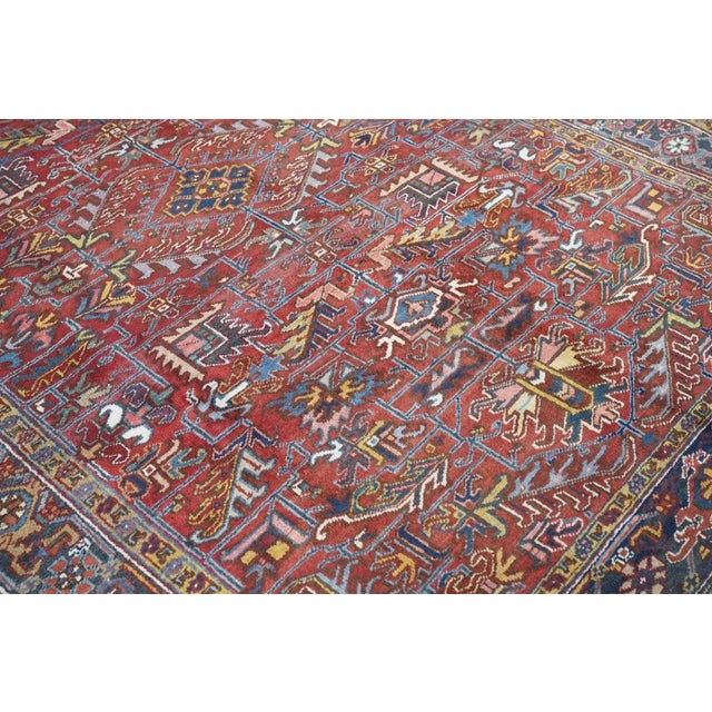 Vintage Heriz Rug 6'7'' x 9'9'' For Sale In New York - Image 6 of 11