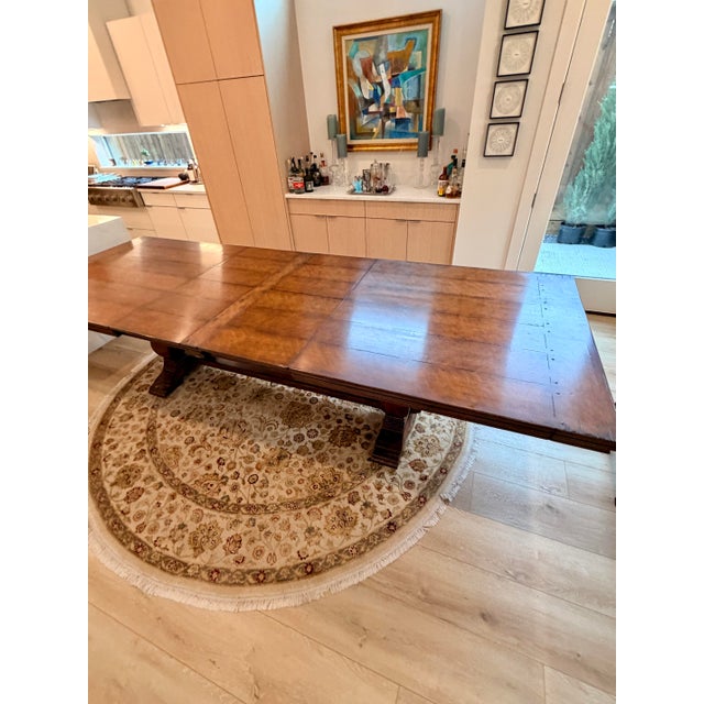 Attributed to Jonathan Charles “Huntingdon” Extending Dining Table | Solid Wood | Seats 12 For Sale - Image 12 of 12
