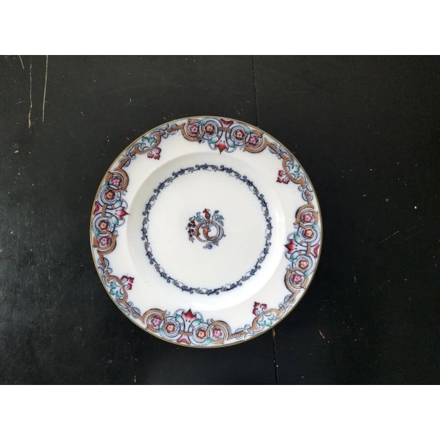 Navy Blue 19th Century Antique Wedgwood Plates in Liffey Pattern - Set of 6 For Sale - Image 8 of 12