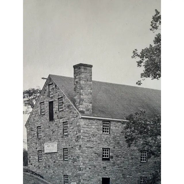 George Washington's Gristmill – Original Vintage Black & White Photograph | c.1930s | Colonial Revival Era An...
