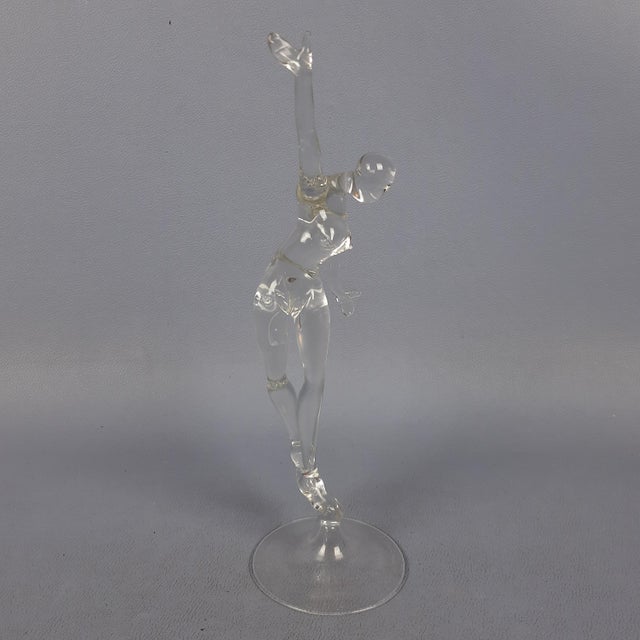 Modern Glass Sculpture of Ballerina by Amanzio Bormioli, 20th Century For Sale - Image 3 of 17