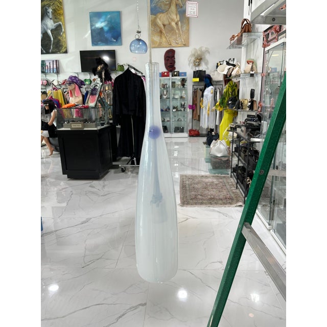 Alabaster Suspension Light From Murano by Mazzega For Sale - Image 8 of 11