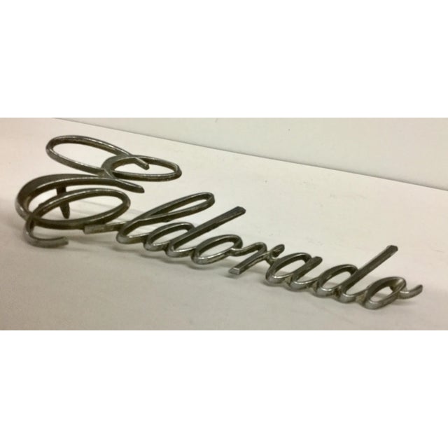1950s Eldorado Stainless Car Emblem For Sale - Image 5 of 9