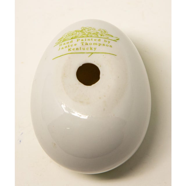 Mid 20th Century Ceramic Eggs with Floral Motif- Set of 2 For Sale - Image 12 of 13