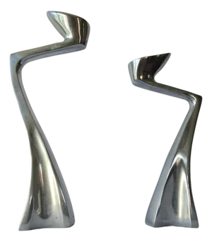 Mid-Century Swan Candleholders attributed to Matthew Hilton, England, 1986, Set of 2